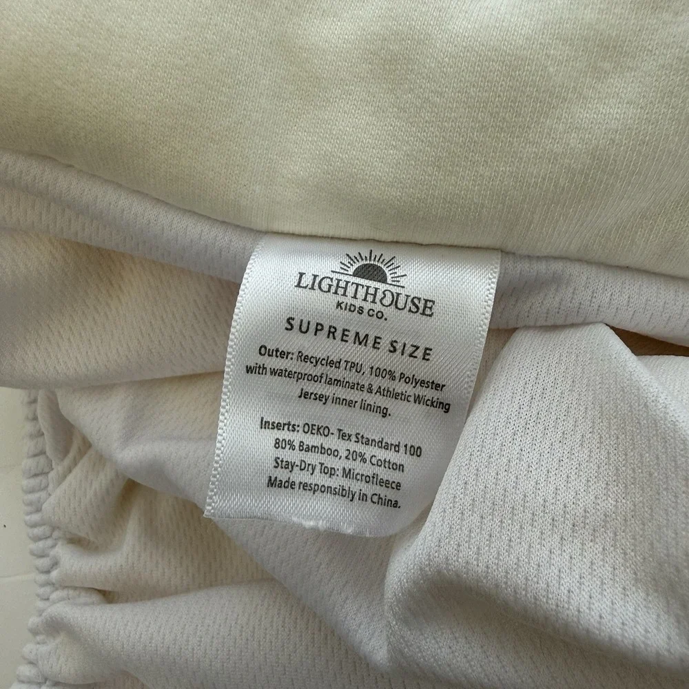 Lot of 4 Lighthouse Kids Co Supreme Pocket Cloth Diapers Washed Never Used